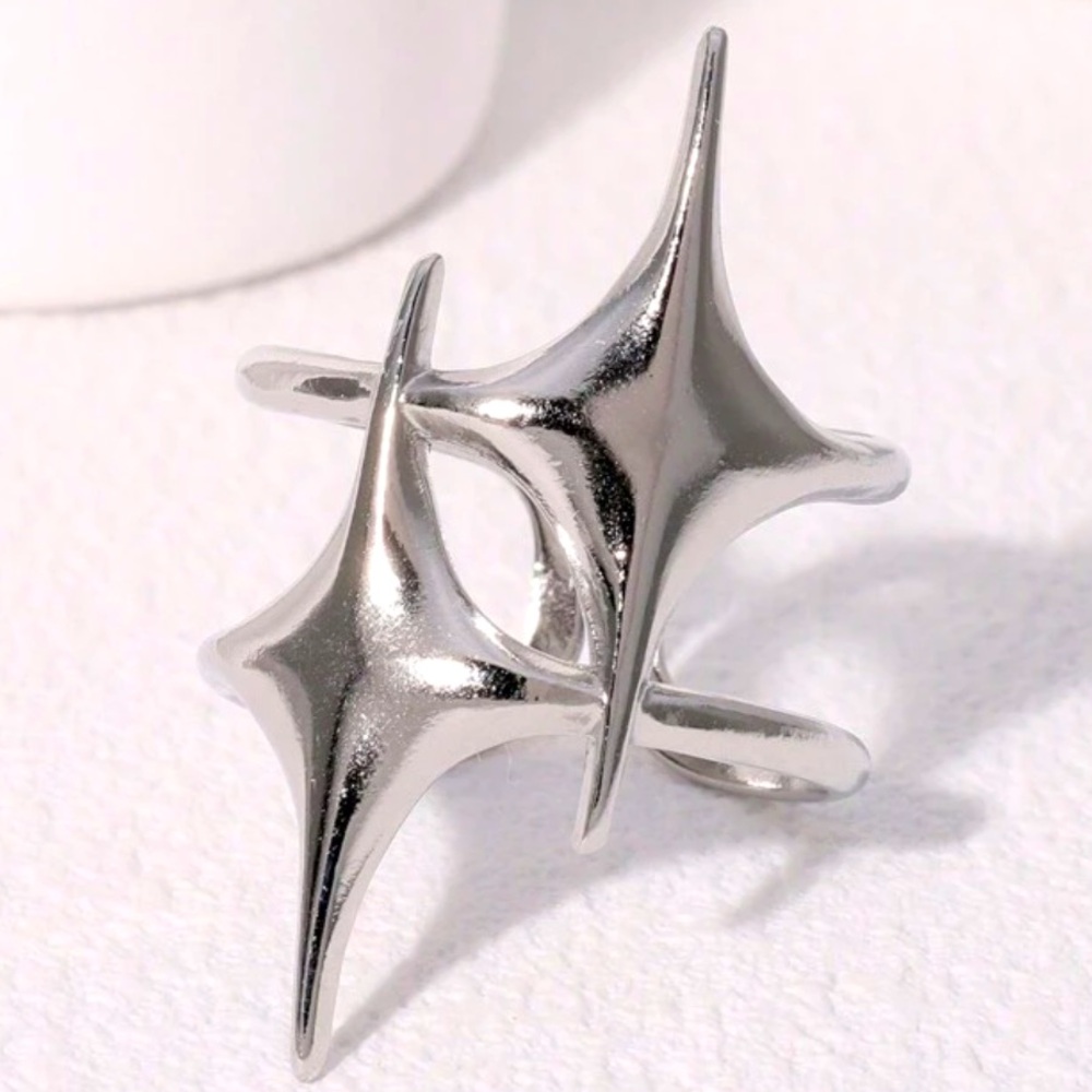 Silver Stars Open Ring